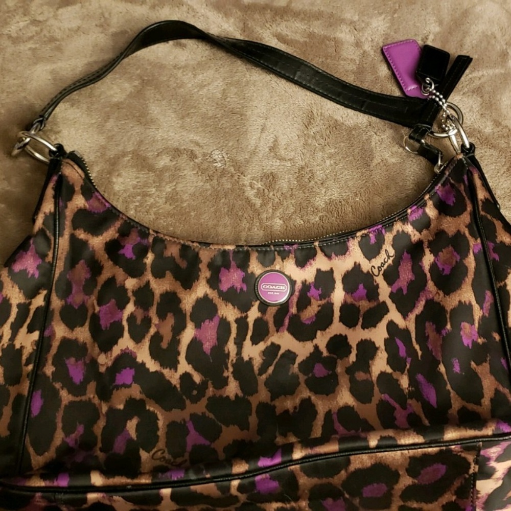SIGNATURE STRIPE OCELOT PRINT CONVERTIBLE HOBO